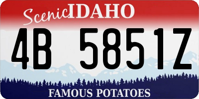 ID license plate 4B5851Z
