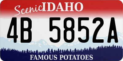 ID license plate 4B5852A