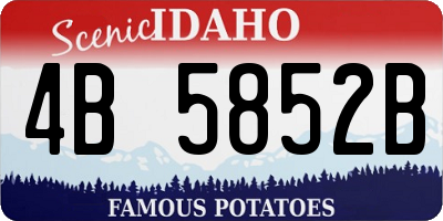 ID license plate 4B5852B