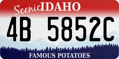 ID license plate 4B5852C