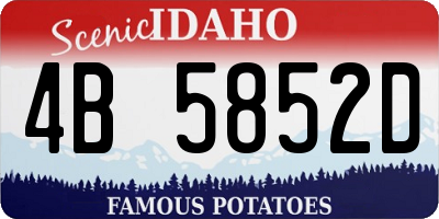 ID license plate 4B5852D