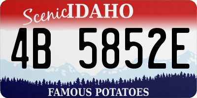 ID license plate 4B5852E