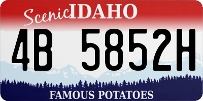 ID license plate 4B5852H