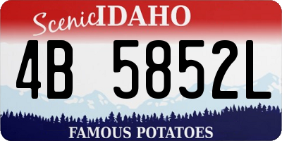 ID license plate 4B5852L