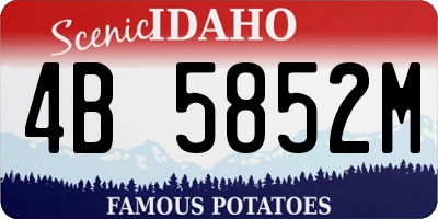 ID license plate 4B5852M
