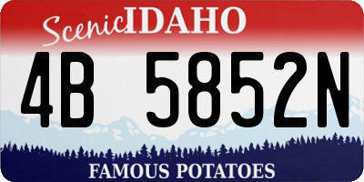 ID license plate 4B5852N