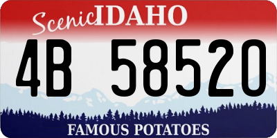 ID license plate 4B5852O