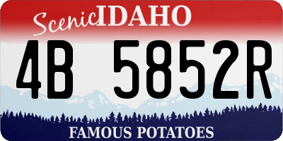 ID license plate 4B5852R