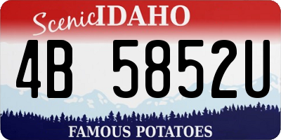 ID license plate 4B5852U