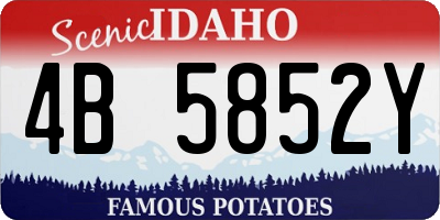 ID license plate 4B5852Y