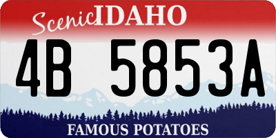 ID license plate 4B5853A