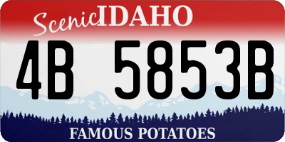 ID license plate 4B5853B