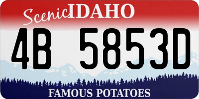 ID license plate 4B5853D
