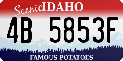 ID license plate 4B5853F