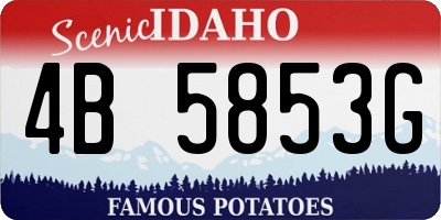 ID license plate 4B5853G