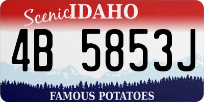 ID license plate 4B5853J