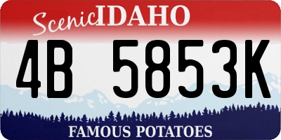 ID license plate 4B5853K