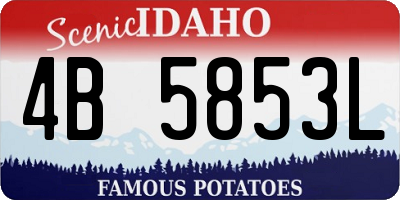 ID license plate 4B5853L