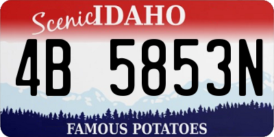 ID license plate 4B5853N