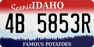 ID license plate 4B5853R