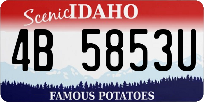 ID license plate 4B5853U