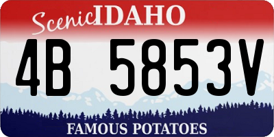 ID license plate 4B5853V