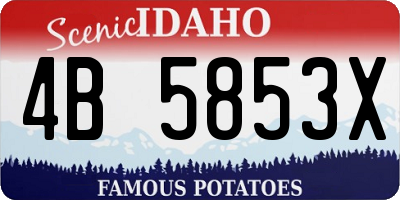 ID license plate 4B5853X