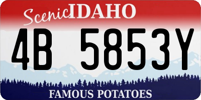 ID license plate 4B5853Y