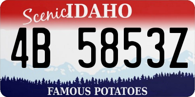 ID license plate 4B5853Z