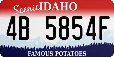 ID license plate 4B5854F