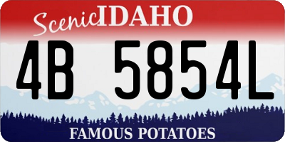 ID license plate 4B5854L