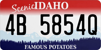 ID license plate 4B5854Q