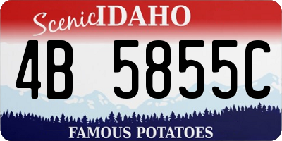 ID license plate 4B5855C