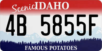ID license plate 4B5855F