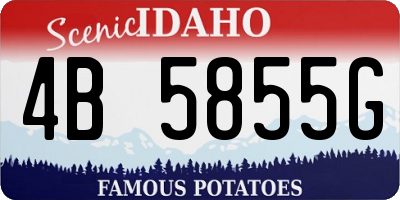ID license plate 4B5855G