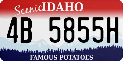 ID license plate 4B5855H