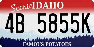 ID license plate 4B5855K
