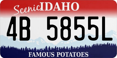 ID license plate 4B5855L