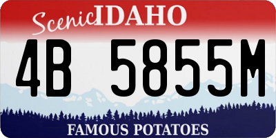 ID license plate 4B5855M