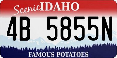 ID license plate 4B5855N