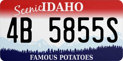 ID license plate 4B5855S