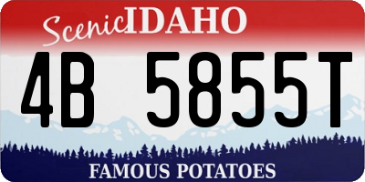 ID license plate 4B5855T