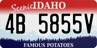 ID license plate 4B5855V