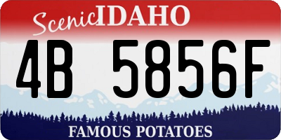 ID license plate 4B5856F