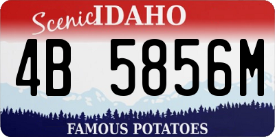 ID license plate 4B5856M