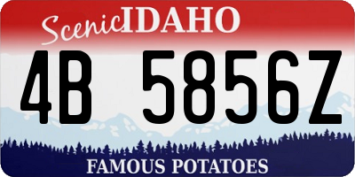 ID license plate 4B5856Z