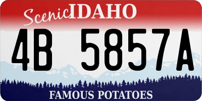 ID license plate 4B5857A