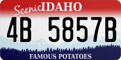 ID license plate 4B5857B
