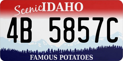 ID license plate 4B5857C