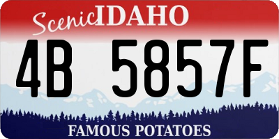 ID license plate 4B5857F